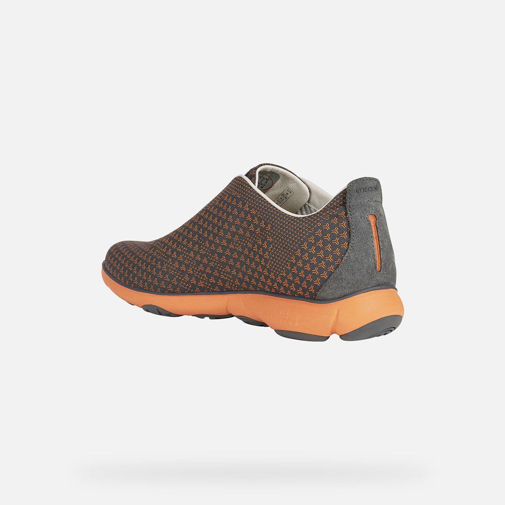 Geox Sneakers Dark Grey/Orange Nebula - Geox Mens Shoes - FUOQVJ139